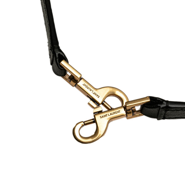 サンローラン ギャビー ミニ バニティバッグ ショルダーバッグ 2WAY ブラック レザー レディース SAINT LAURENT 【中古】