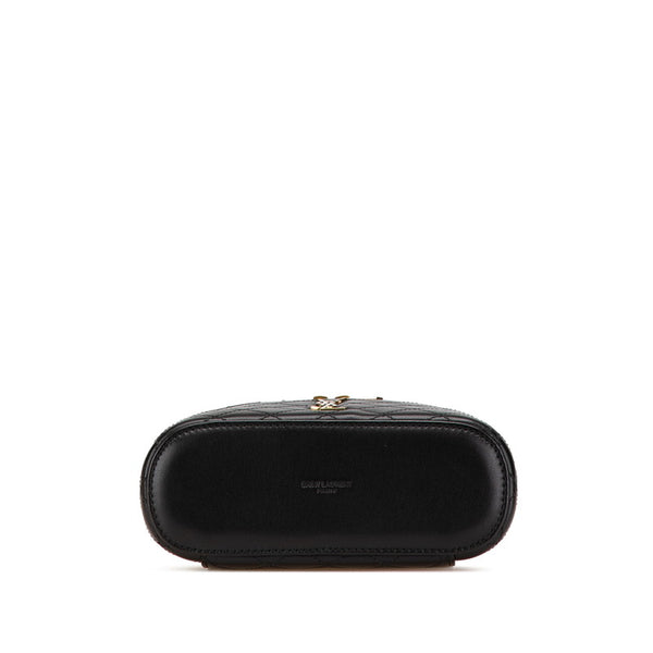 サンローラン ギャビー ミニ バニティバッグ ショルダーバッグ 2WAY ブラック レザー レディース SAINT LAURENT 【中古】