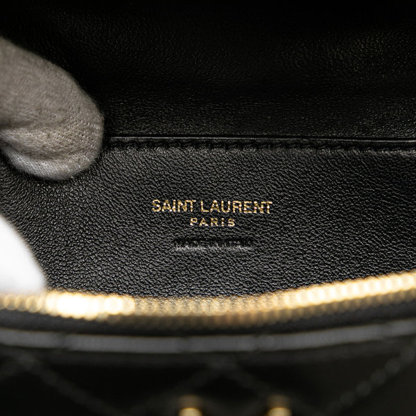 サンローラン ギャビー ミニ バニティバッグ ショルダーバッグ 2WAY ブラック レザー レディース SAINT LAURENT 【中古】