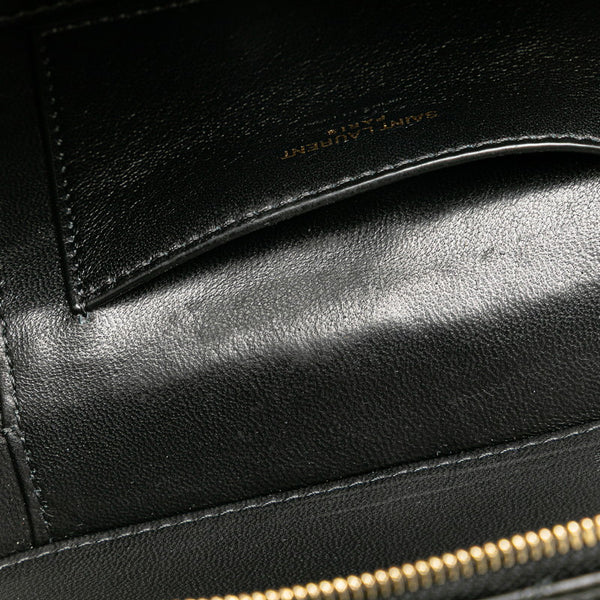 サンローラン ギャビー ミニ バニティバッグ ショルダーバッグ 2WAY ブラック レザー レディース SAINT LAURENT 【中古】