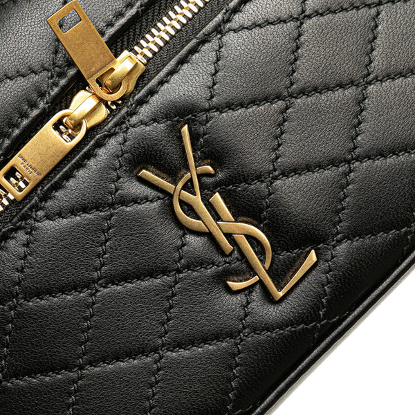 サンローラン ギャビー ミニ バニティバッグ ショルダーバッグ 2WAY ブラック レザー レディース SAINT LAURENT 【中古】
