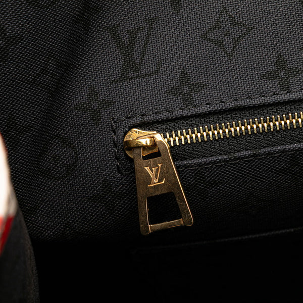 ルイ ヴィトン モノグラム ジャイアント LV クラフティ オンザゴーGM ハンドバッグ ショルダーバッグ M45358 クレームルージュ レザー レディース LOUIS VUITTON 【中古】