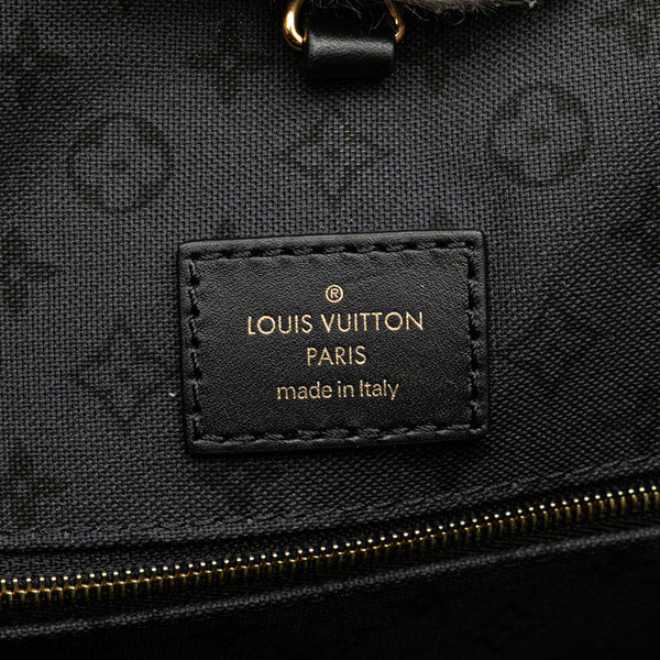 ルイ ヴィトン モノグラム ジャイアント LV クラフティ オンザゴーGM ハンドバッグ ショルダーバッグ M45358 クレームルージュ レザー レディース LOUIS VUITTON 【中古】