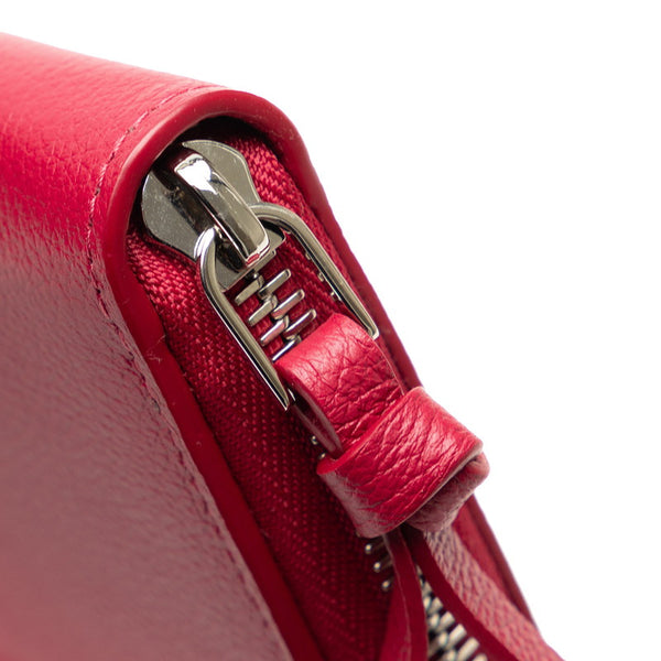 ルイ ヴィトン ジッピー ロックミー バイカラー ラウンドファスナー 長財布 M63816 レッド ベージュ カーフレザー レディース LOUIS VUITTON 【中古】