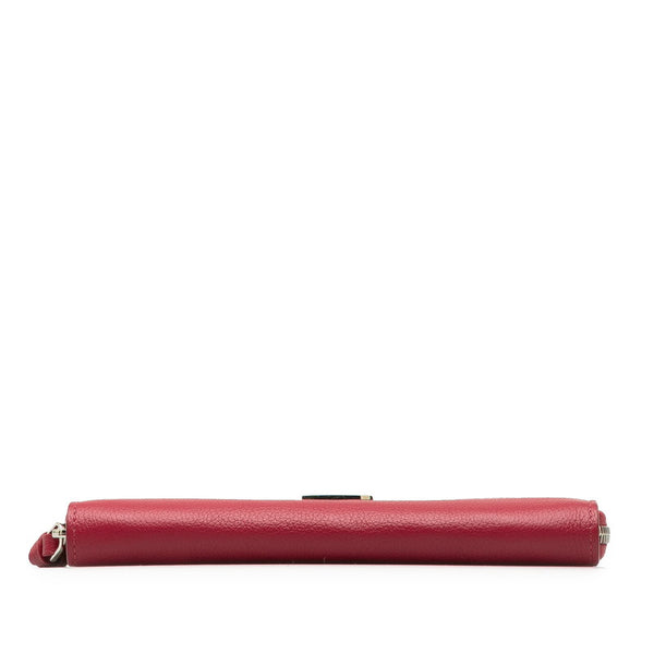 ルイ ヴィトン ジッピー ロックミー バイカラー ラウンドファスナー 長財布 M63816 レッド ベージュ カーフレザー レディース LOUIS VUITTON 【中古】
