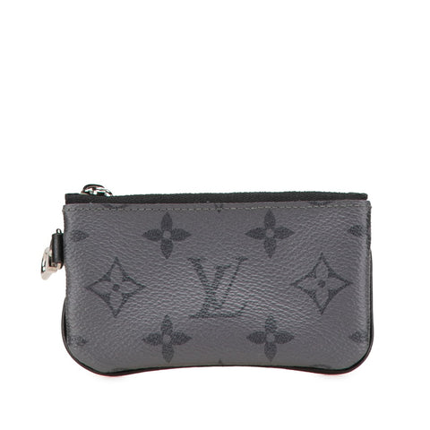 ルイ ヴィトン モノグラム エクリプス ポシェット クレ リバース コインケース M80905 グレー PVC レザー メンズ LOUIS VUITTON 【中古】