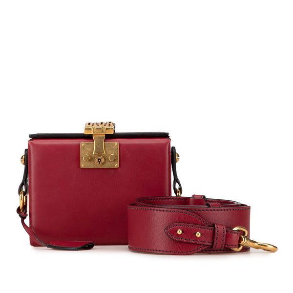 ディオール アディクト スモールボックス 斜め掛け ショルダーバッグ レッド レザー レディース Dior 【中古】