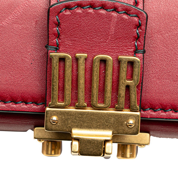 ディオール アディクト スモールボックス 斜め掛け ショルダーバッグ レッド レザー レディース Dior 【中古】