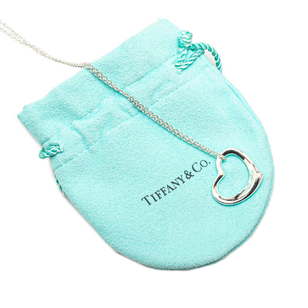 ティファニー オープンハート ネックレス SV925 シルバー レディース TIFFANY&Co. 【中古】