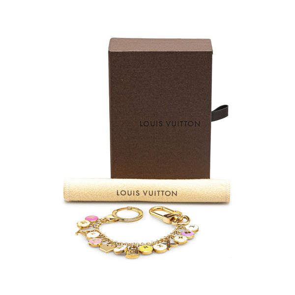 ルイ ヴィトン ポルトクレ シェンヌパスティーユ キーリング キーホルダー M65380 ゴールド マルチカラー メッキ レディース LOUIS VUITTON 【中古】