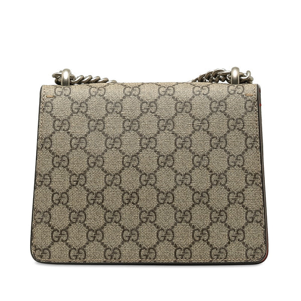 グッチ GGスプリーム デュオニュソス チェーン ショルダーバッグ 421970 ベージュ レッド PVC スウェード レディース GUCCI 【中古】