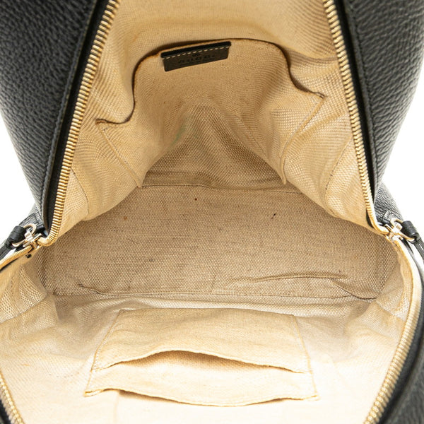 グッチ インターロッキングG ソーホー リュック バックパック 536192 ブラック レザー レディース GUCCI 【中古】