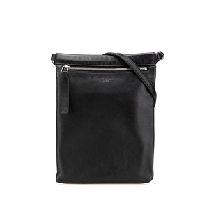 サンローラン ロゴ ショルダーバッグ 581697 ブラック レザー レディース SAINT LAURENT 【中古】