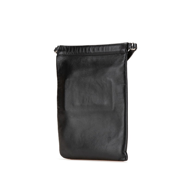 サンローラン ロゴ ショルダーバッグ 581697 ブラック レザー レディース SAINT LAURENT 【中古】