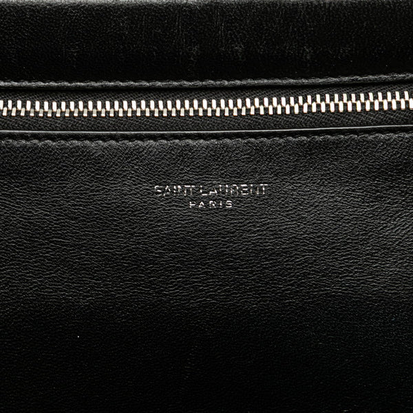 サンローラン ロゴ ショルダーバッグ 581697 ブラック レザー レディース SAINT LAURENT 【中古】