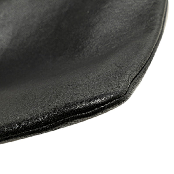 サンローラン ロゴ ショルダーバッグ 581697 ブラック レザー レディース SAINT LAURENT 【中古】
