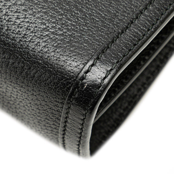 グッチ オフィディア シェリーライン チェーン 斜め掛け ショルダーバッグ 503877 ブラック レザー レディース GUCCI 【中古】