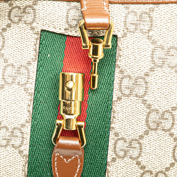 グッチ オフィディア GGスプリーム ジャッキー 1961 ハンドバッグ ショルダーバッグ 2WAY 637092 ベージュ ブラウン PVC レザー レディース GUCCI 【中古】