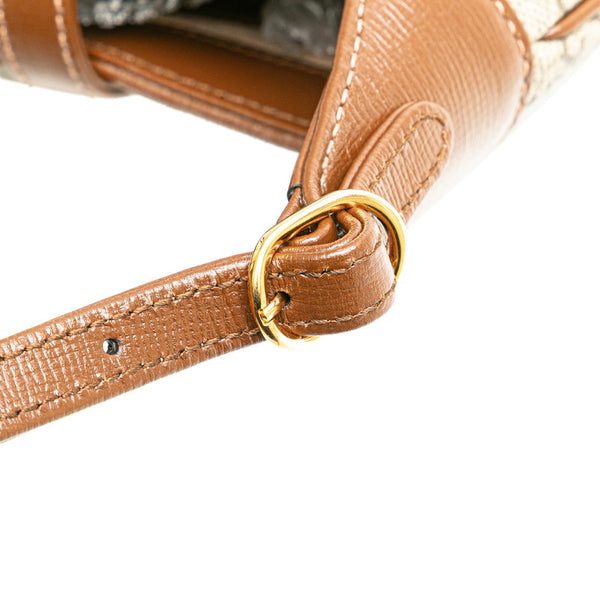 グッチ オフィディア GGスプリーム ジャッキー 1961 ハンドバッグ ショルダーバッグ 2WAY 637092 ベージュ ブラウン PVC レザー レディース GUCCI 【中古】