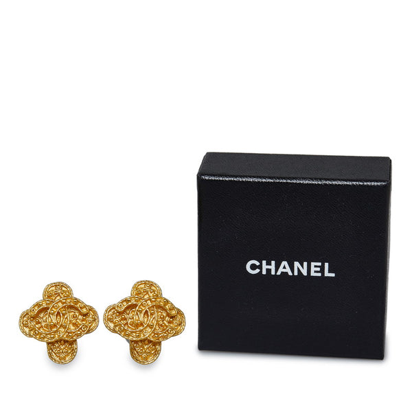 シャネル ヴィンテージ ココマーク クロス イヤリング ゴールド メッキ レディース CHANEL 【中古】