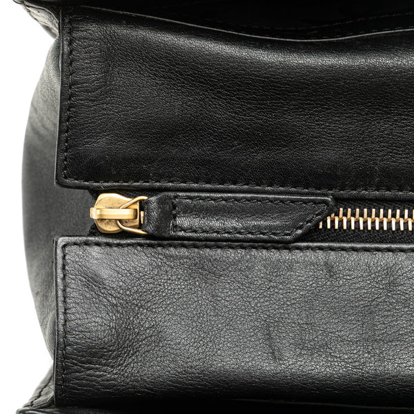 シャネル ココマーク ワイルドステッチ ハンドバッグ ブラック ラムスキン レディース CHANEL 【中古】