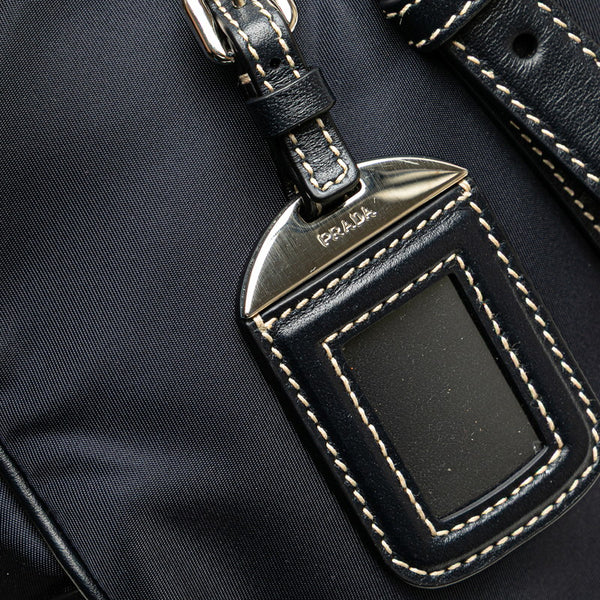プラダ ハンドバッグ ショルダーバッグ 2WAY ネイビー ナイロン レザー レディース PRADA 【中古】
