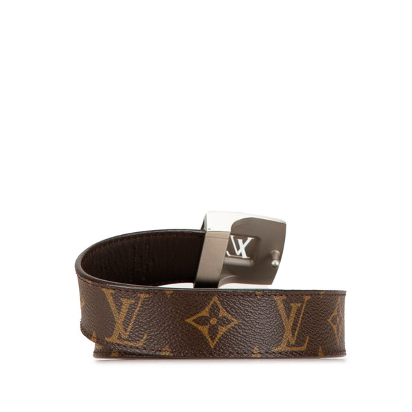 ルイ ヴィトン モノグラム サンチュール LVカット ベルト 95/38 M6888U ブラウン シルバー PVC メンズ LOUIS VUITTON 【中古】