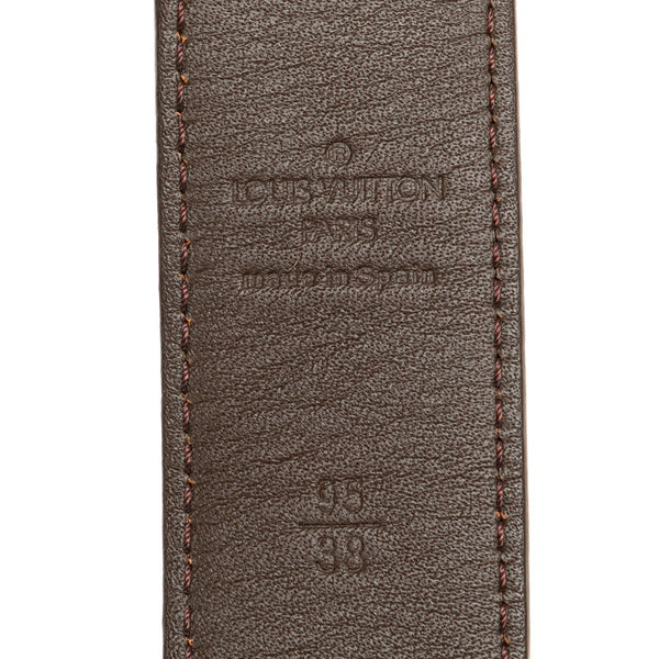 ルイ ヴィトン モノグラム サンチュール LVカット ベルト 95/38 M6888U ブラウン シルバー PVC メンズ LOUIS VUITTON 【中古】