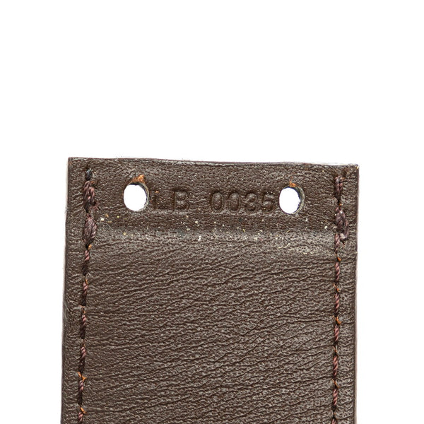 ルイ ヴィトン モノグラム サンチュール LVカット ベルト 95/38 M6888U ブラウン シルバー PVC メンズ LOUIS VUITTON 【中古】