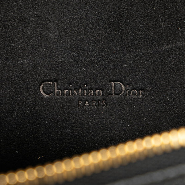 ディオール カロ ダブルポーチ ショルダーバッグ ブラック レザー レディース Dior 【中古】