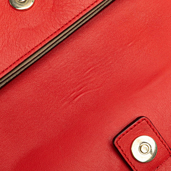 クロエ 斜め掛け ショルダーバッグ レッド レザー スウェード レディース Chloe 【中古】