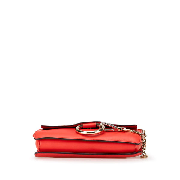 クロエ 斜め掛け ショルダーバッグ レッド レザー スウェード レディース Chloe 【中古】