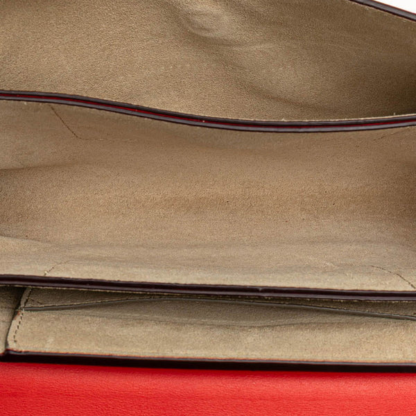 クロエ 斜め掛け ショルダーバッグ レッド レザー スウェード レディース Chloe 【中古】