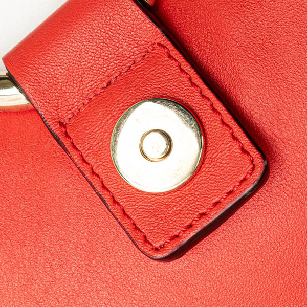 クロエ 斜め掛け ショルダーバッグ レッド レザー スウェード レディース Chloe 【中古】