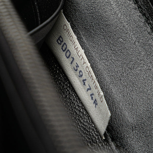 ボッテガヴェネタ イントレチャート ラウンドファスナー 長財布 ブラック レザー メンズ BOTTEGAVENETA 【中古】