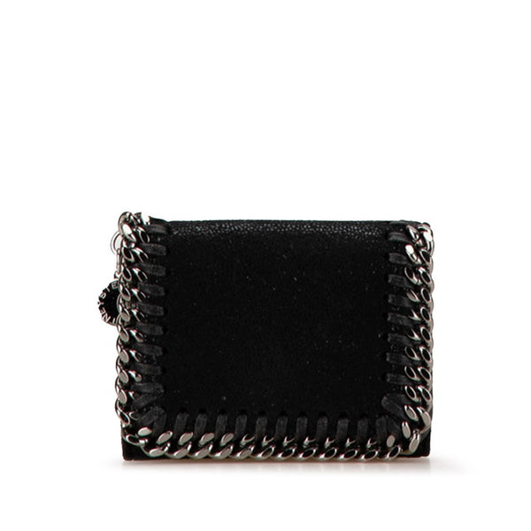 ステラマッカートニー ファラベラ タイニー 二つ折り財布 コンパクトウォレット ブラック ポリエステル レディース Stella McCartney 【中古】