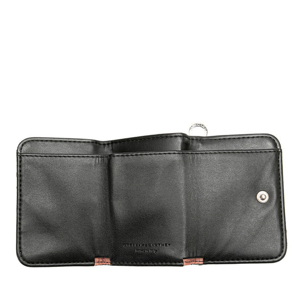 ステラマッカートニー ファラベラ タイニー 二つ折り財布 コンパクトウォレット ブラック ポリエステル レディース Stella McCartney 【中古】