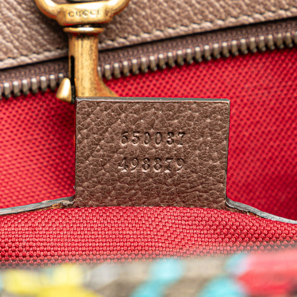 グッチ ×ディズニー GGスプリーム ドナルドダック トートバッグ ショルダーバッグ 2WAY 650037 ブラウン マルチカラー PVC レザー レディース GUCCI 【中古】