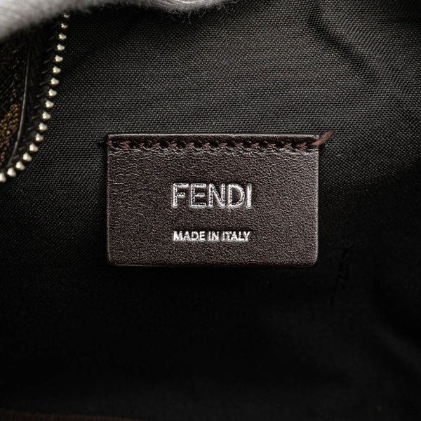 フェンディ ズッカ ボディバッグ ウエストバッグ 7VA605 ブラウン PVC レザー レディース FENDI 【中古】