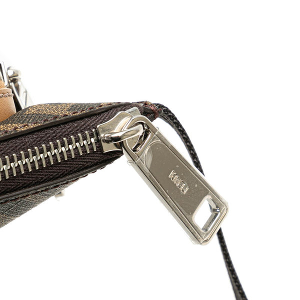 フェンディ ズッカ ボディバッグ ウエストバッグ 7VA605 ブラウン PVC レザー レディース FENDI 【中古】