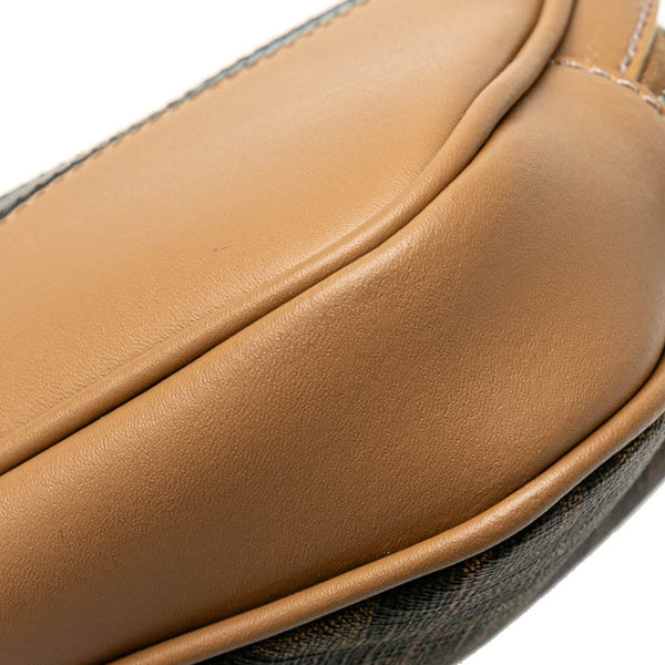 フェンディ ズッカ ボディバッグ ウエストバッグ 7VA605 ブラウン PVC レザー レディース FENDI 【中古】