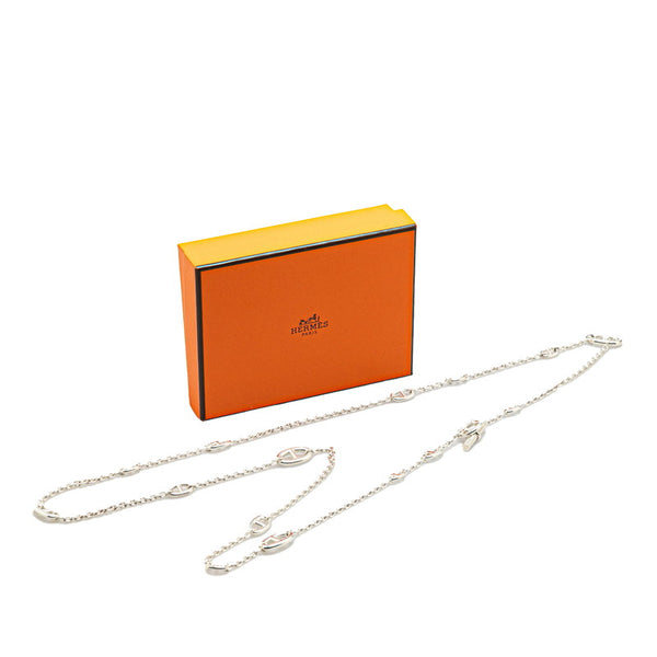 エルメス シェーヌダンクル ファランドール120 ロングチェーンネックレス SV925 シルバー レディース HERMES 【中古】