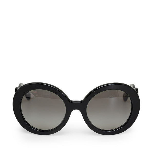 プラダ ミニマルバロック サングラス SPR27N-A ブラック ブラウン プラスチック レディース PRADA 【中古】