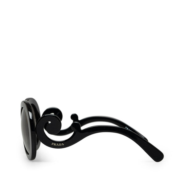 プラダ ミニマルバロック サングラス SPR27N-A ブラック ブラウン プラスチック レディース PRADA 【中古】