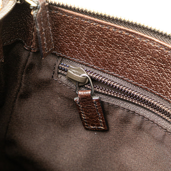 グッチ GGキャンバス 斜め掛け ショルダーバッグ 114273 ブラウン キャンバス レザー レディース GUCCI 【中古】