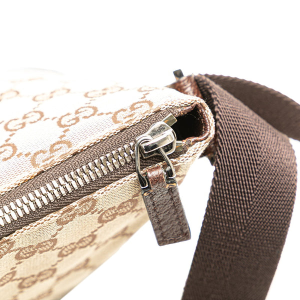 グッチ GGキャンバス 斜め掛け ショルダーバッグ 114273 ブラウン キャンバス レザー レディース GUCCI 【中古】