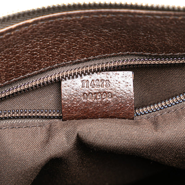 グッチ GGキャンバス 斜め掛け ショルダーバッグ 114273 ブラウン キャンバス レザー レディース GUCCI 【中古】