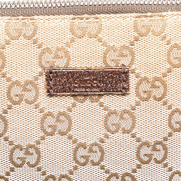 グッチ GGキャンバス 斜め掛け ショルダーバッグ 114273 ブラウン キャンバス レザー レディース GUCCI 【中古】