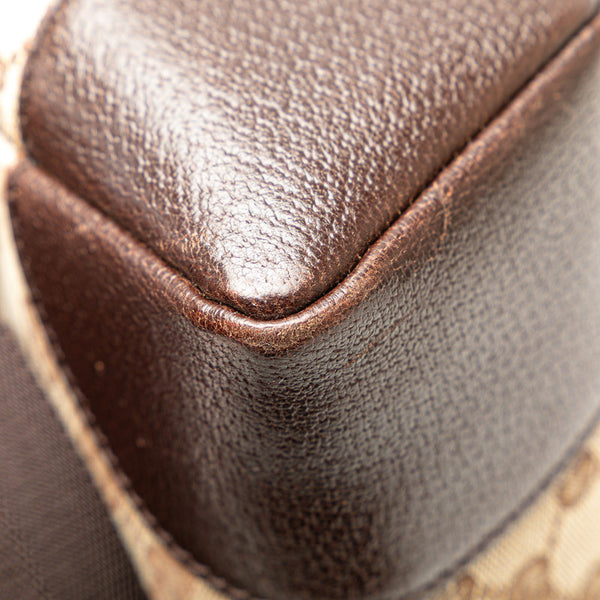 グッチ GGキャンバス 斜め掛け ショルダーバッグ 114273 ブラウン キャンバス レザー レディース GUCCI 【中古】