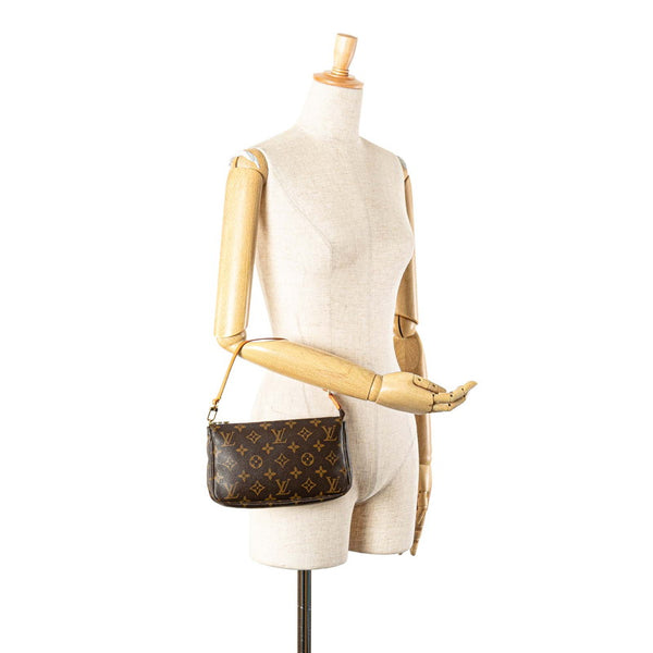 ルイ ヴィトン モノグラム ポシェット アクセソワール ショルダーバッグ M51980 ブラウン PVC レザー レディース LOUIS VUITTON 【中古】